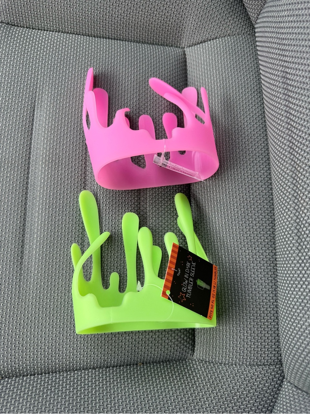 Set of 2 glow in the dark tumbler slime sleeves